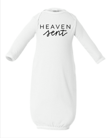 HEAVEN SENT Gown (white with black)
