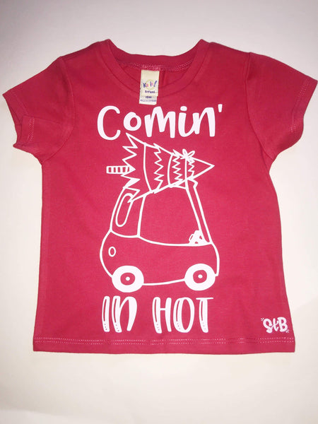 Comin’ In Hot Christmas Tiny Tyke Kids Shirt