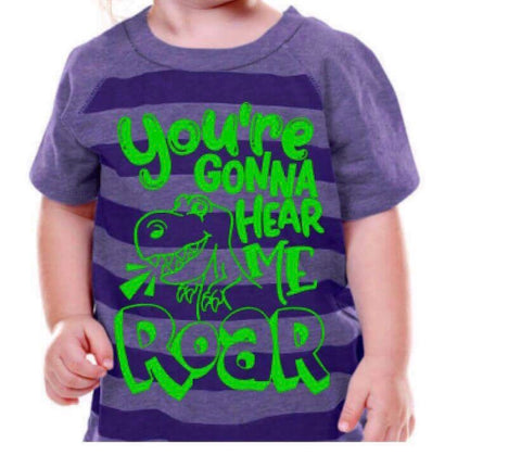 Purple Striped Kids Shirt