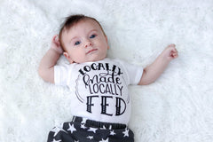 Locally Made Locally Fed Breastfeeding Bodysuit or Tee