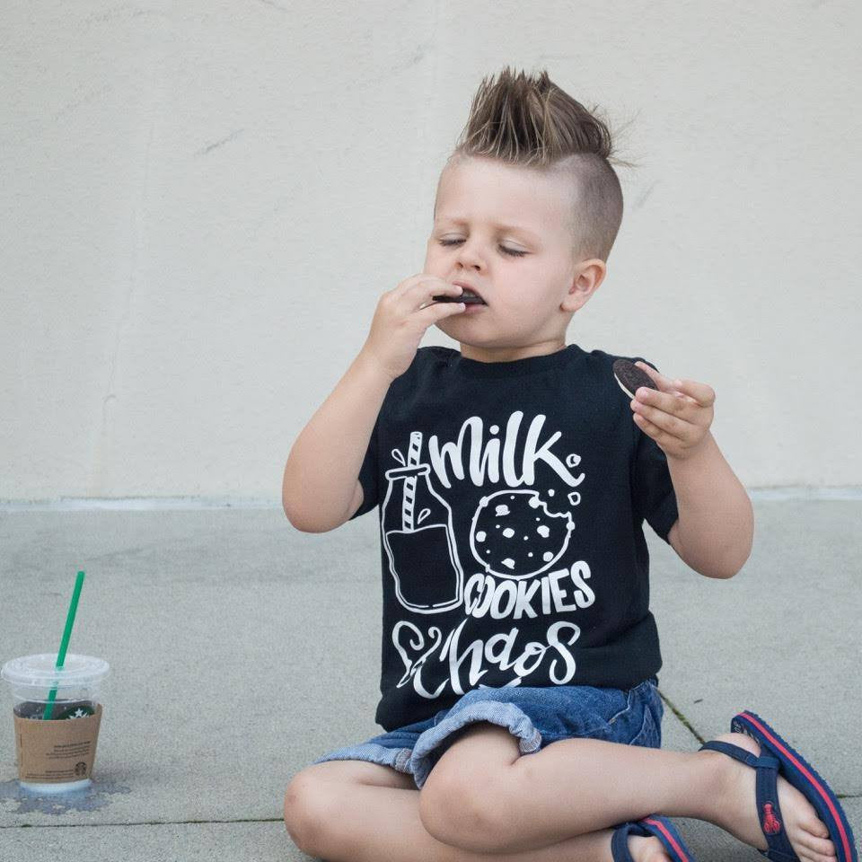 Milk, Cookies and Chaos Baby and Toddler Tee