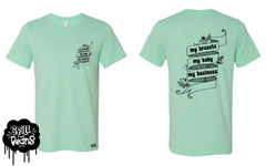 My Breasts My Baby My Business Front & Back Print Motherhood Tee Or Tank