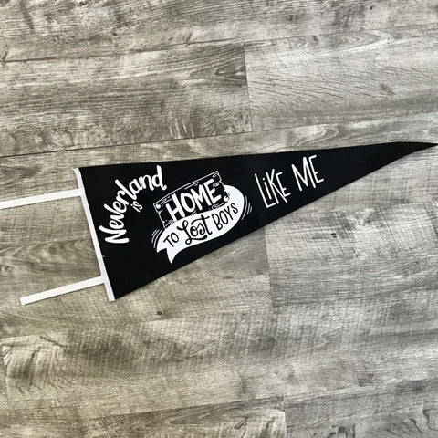 Neverland Is Home To Lost Boys Like Me Pennant Flag
