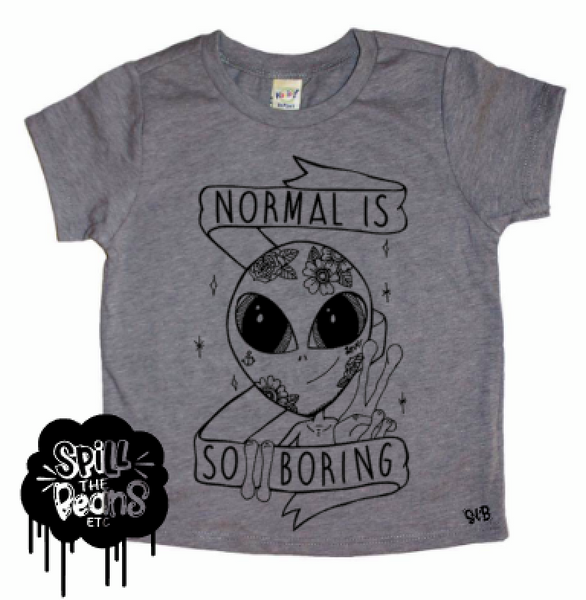 Normal Is So Boring Kid's Bodysuit or Tee