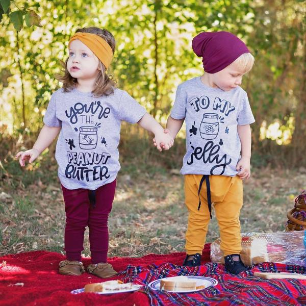 You're the Peanut Butter to My Jelly Matching Sibling Best Friend Announcement Shirts