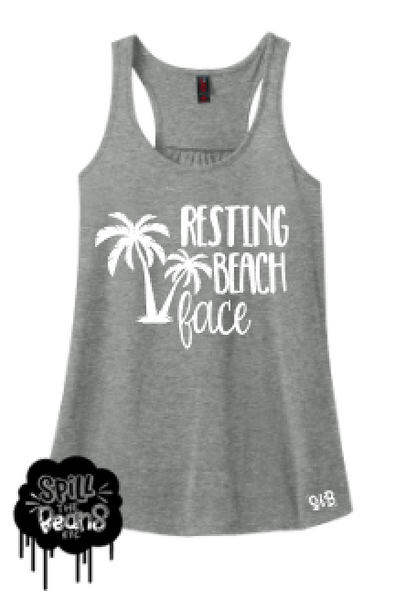 Resting Beach Face Tank or Tee Shirt