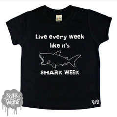 Live Every Week Like It's Shark Week Kid's Bodysuit or Tee
