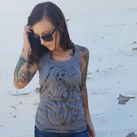 Tattooed Mermaid Tee or Tank