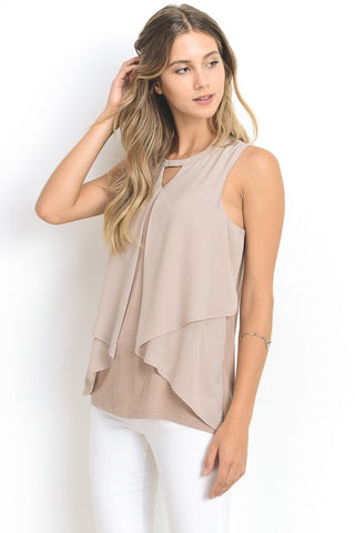 Blush Raglan Button Down Top With Tie Neck