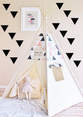 Triangle Wall Decals Monochrome Custom Colors Home Decor DIY